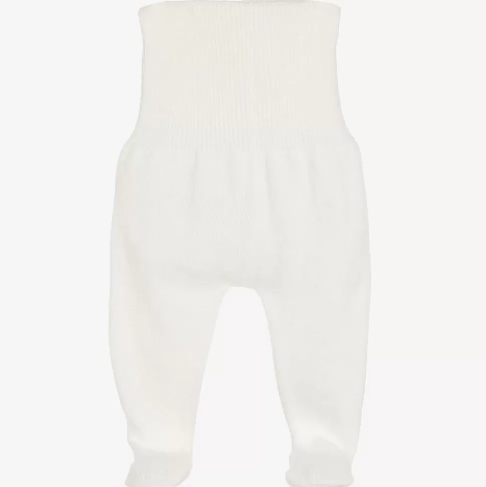 Minutus Ivory Cotton Knit Baby Trousers^BOY Trousers | Trousers