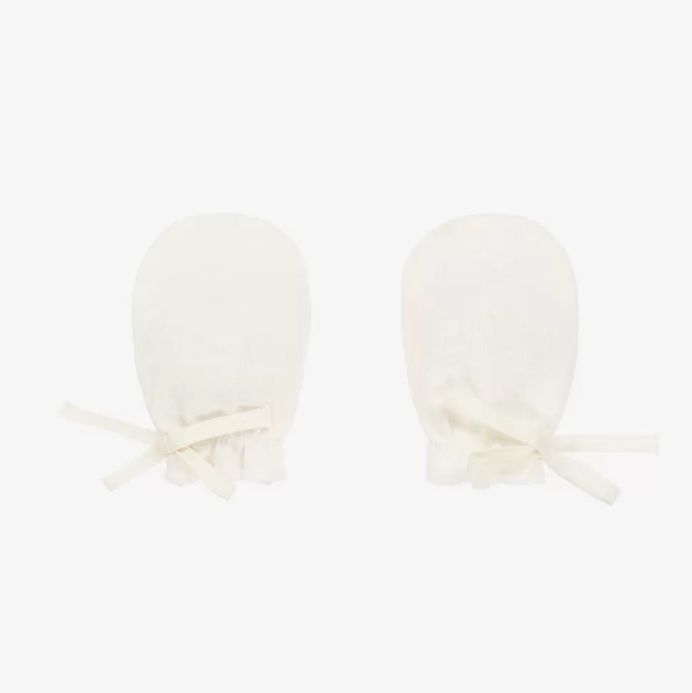 Bonpoint Ivory Cotton Scratch Mittens^ Gloves & Mittens