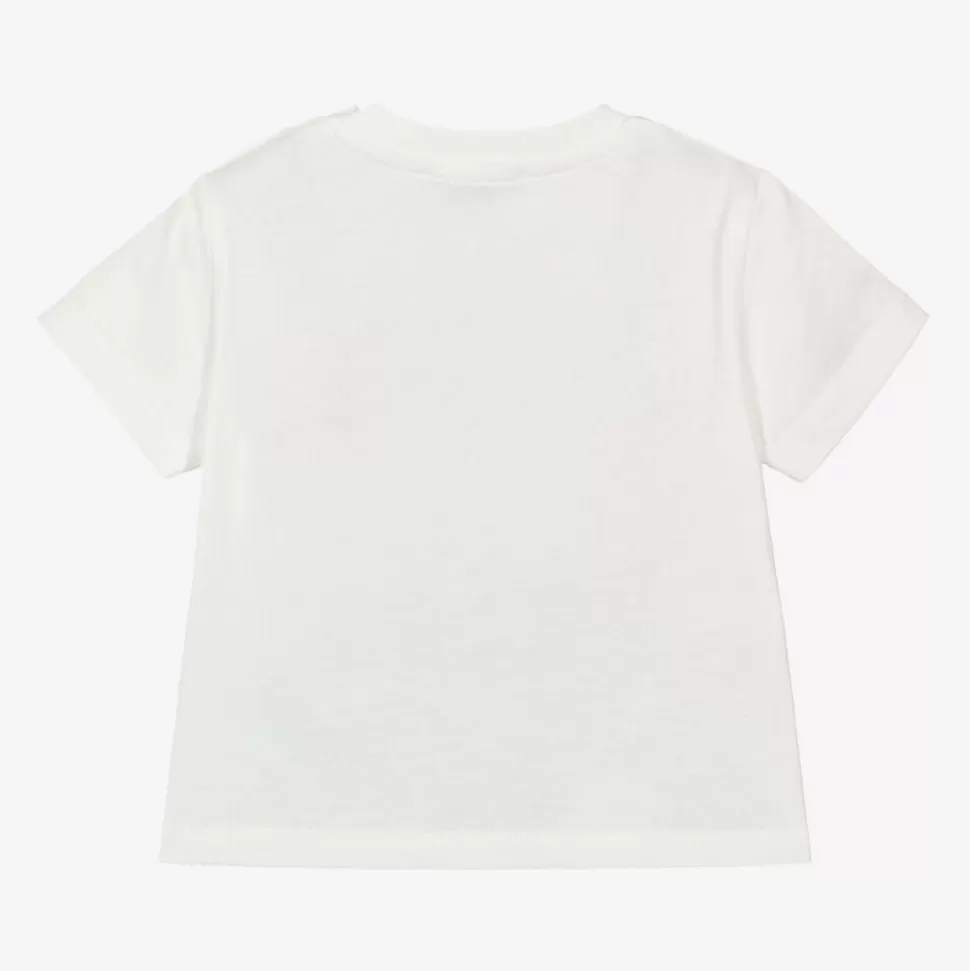 Moschino Baby Ivory Cotton Teddy Bear Baby T-Shirt^ Tops