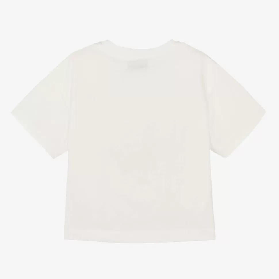 Moschino Kid-Teen Ivory Cotton Teddy Bear T-Shirt^ Tops