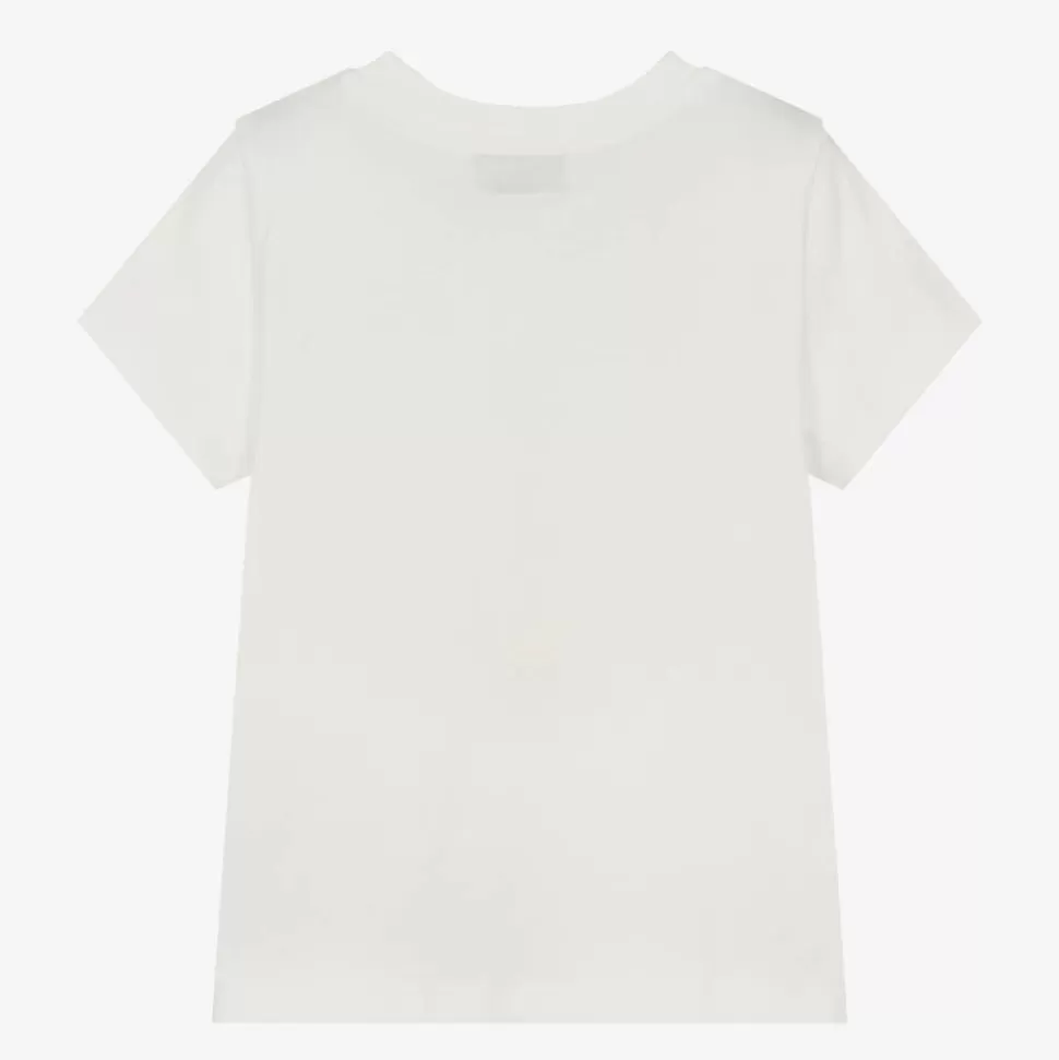 Moschino Kid-Teen Ivory Cotton Teddy Bear T-Shirt^ Tops