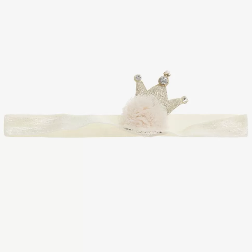 Cute Cute Ivory Crown Headband (4cm)^ Hair Accessories