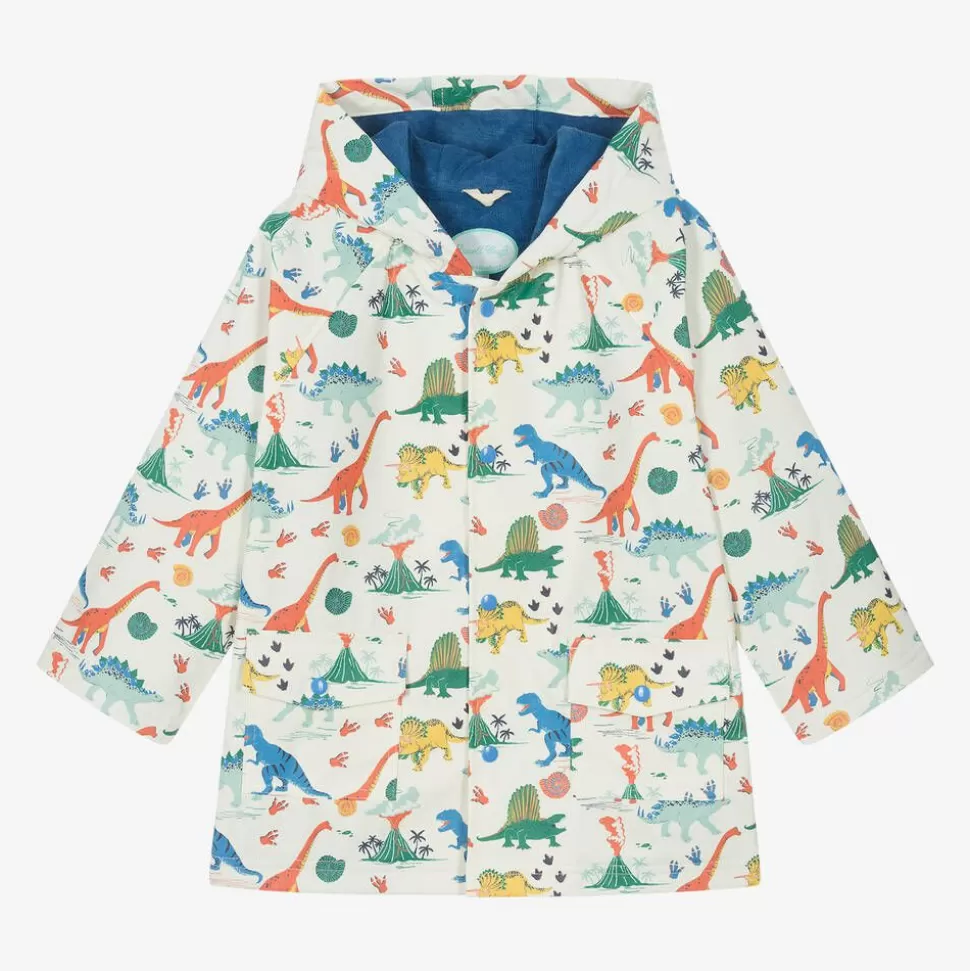 Powell Craft Ivory Dinosaur Print Raincoat^ Coats & Jackets