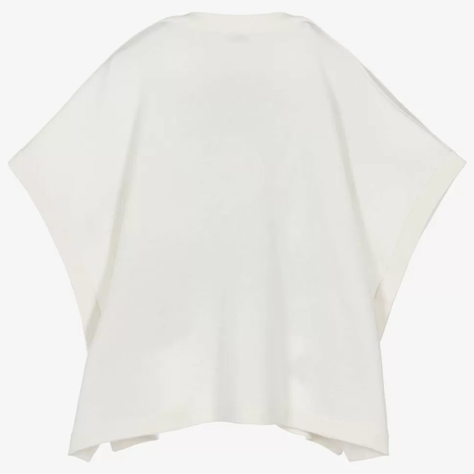Burberry Ivory EKD Wool & Cashmere Poncho^BOY Coats & Jackets | Coats & Jackets
