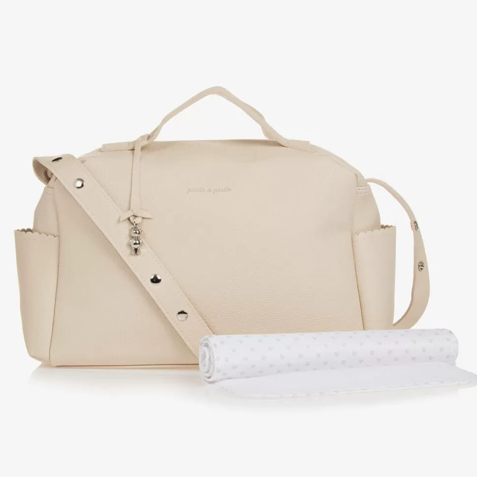 Pasito a Pasito Ivory Faux Leather Changing Bag (35cm)^ Gifts