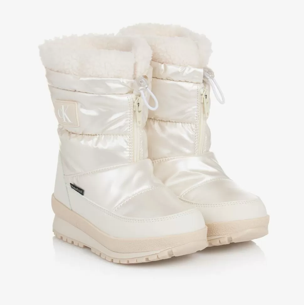Calvin Klein Ivory Faux Leather Snow Boots^BOY Snow Boots | Snow Boots