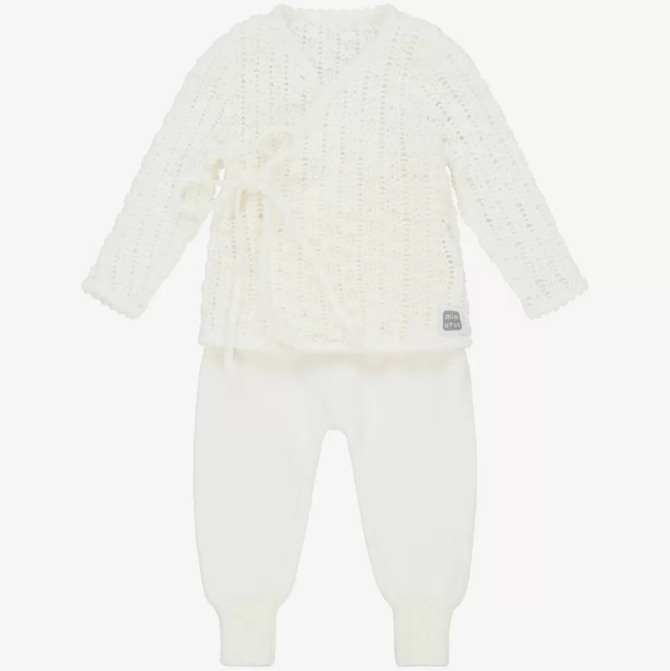 Minutus Ivory Knit Baby Trouser Set^ Outfit Sets