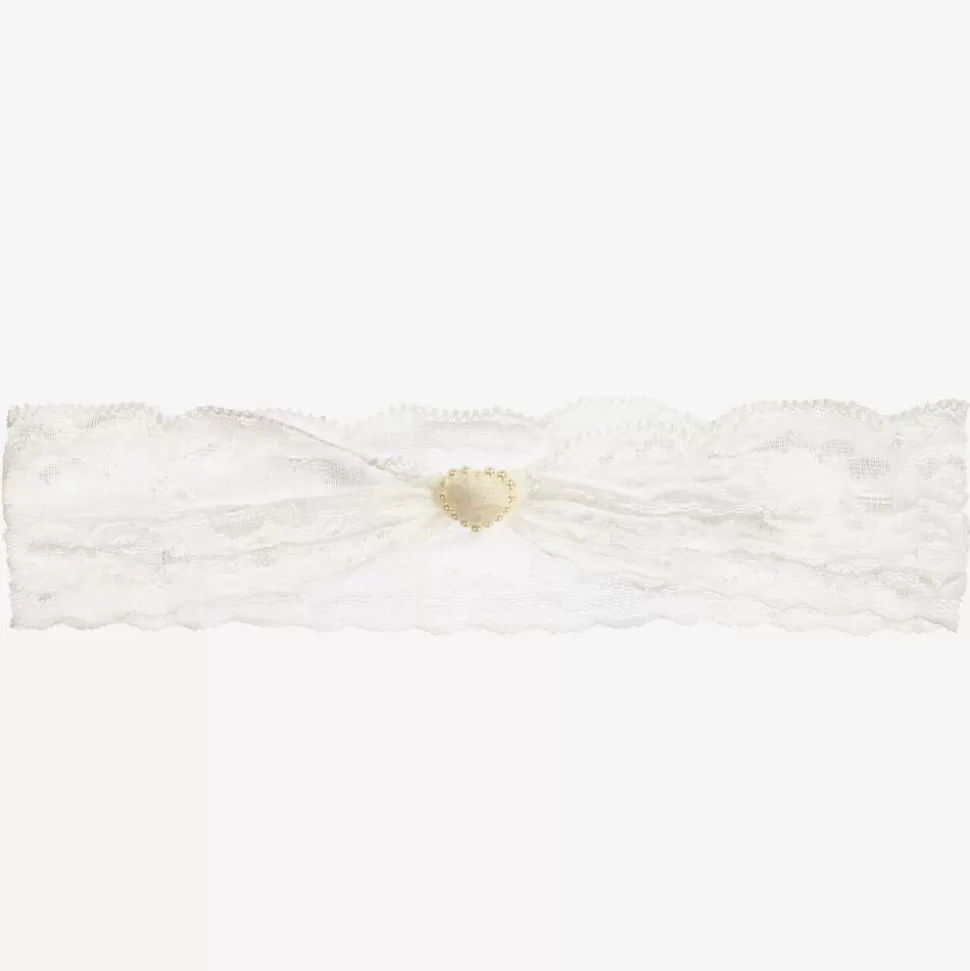 Cute Cute Ivory Lace & Pearl Headband^ Hair Accessories