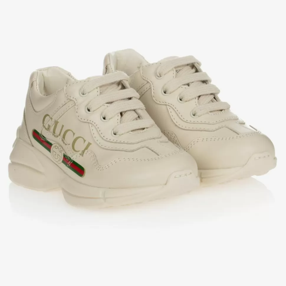 Gucci Ivory Leather Rhyton Trainers^BOY Trainers | Trainers
