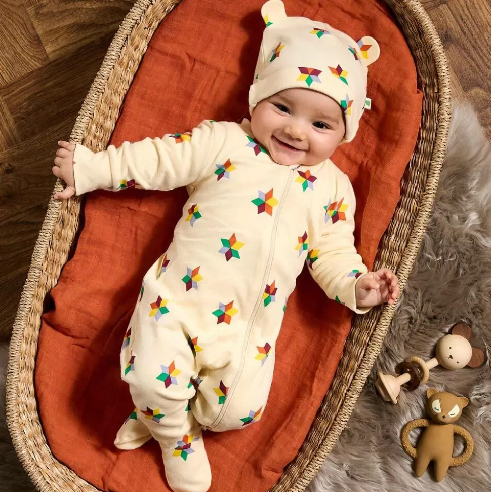 The Bonniemob Ivory Organic Cotton Babygrow & Hat Set^ Gifts | Babysuits