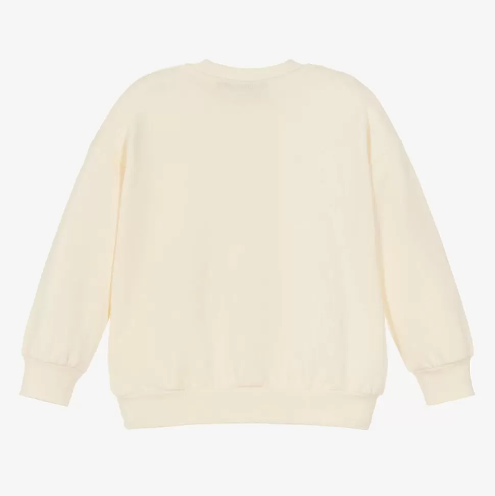 Mini Rodini Ivory Organic Cotton Embroidered Sweatshirt^BOY Tops