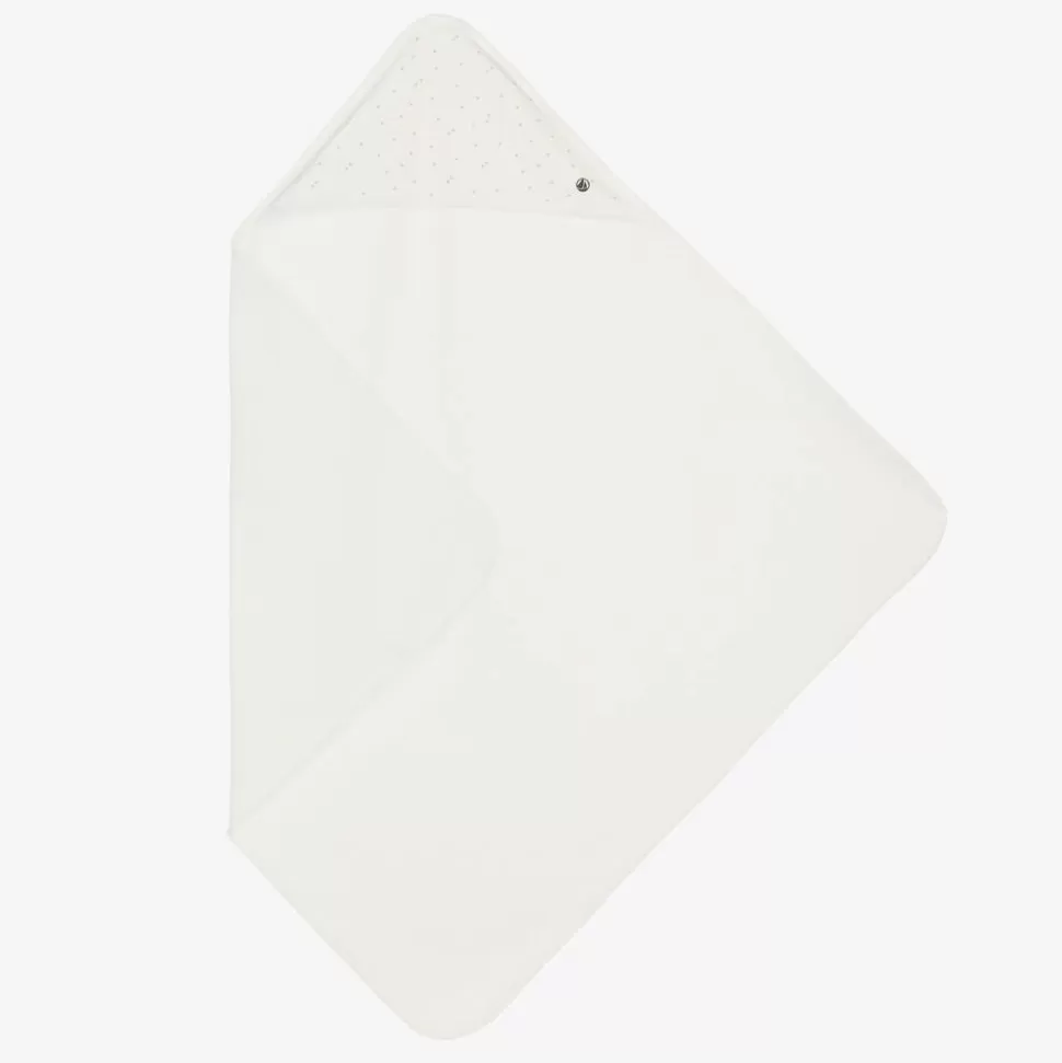 Petit Bateau Ivory Organic Cotton Hooded Towel (77cm)^ Gifts | Towels & Robes