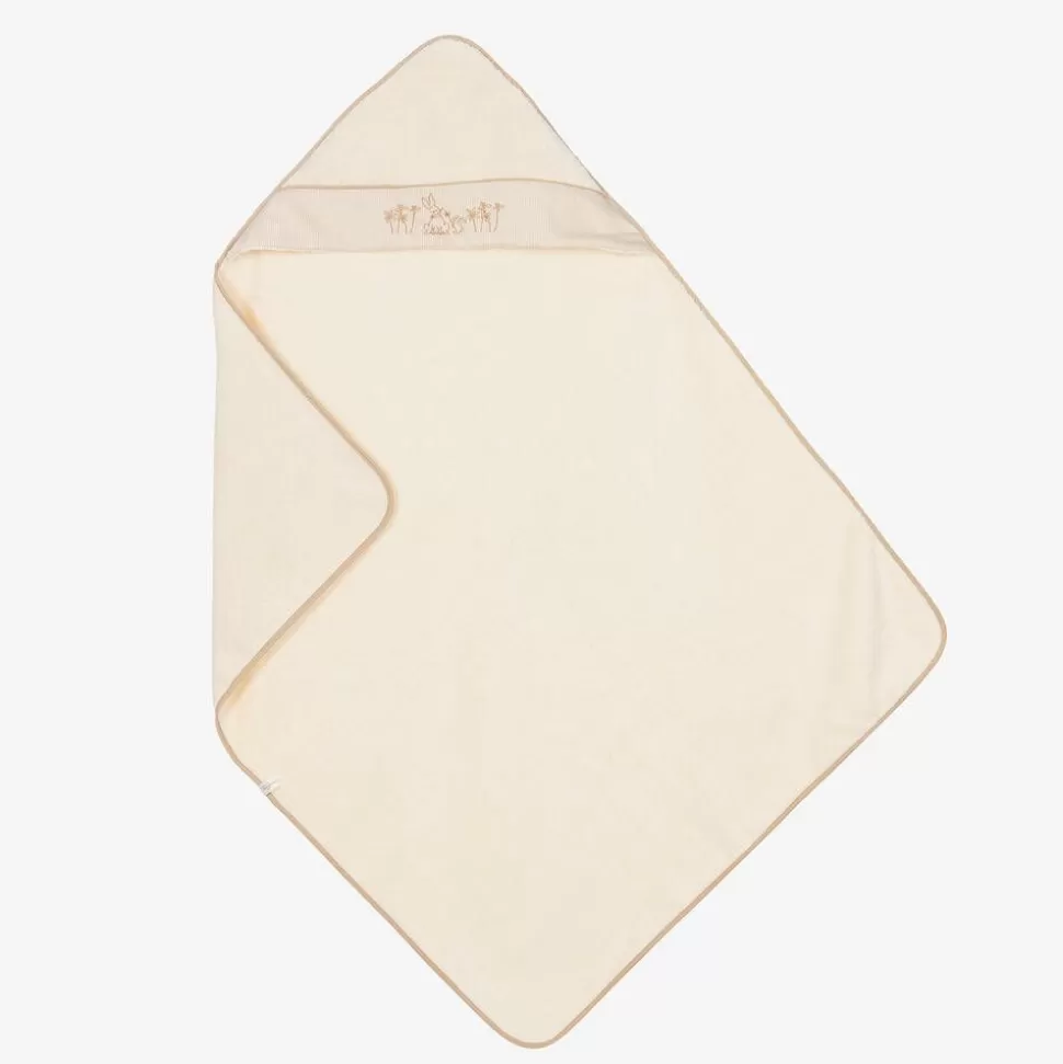 NaturaPura Ivory Organic Cotton Hooded Towel (100cm)^ Towels & Robes