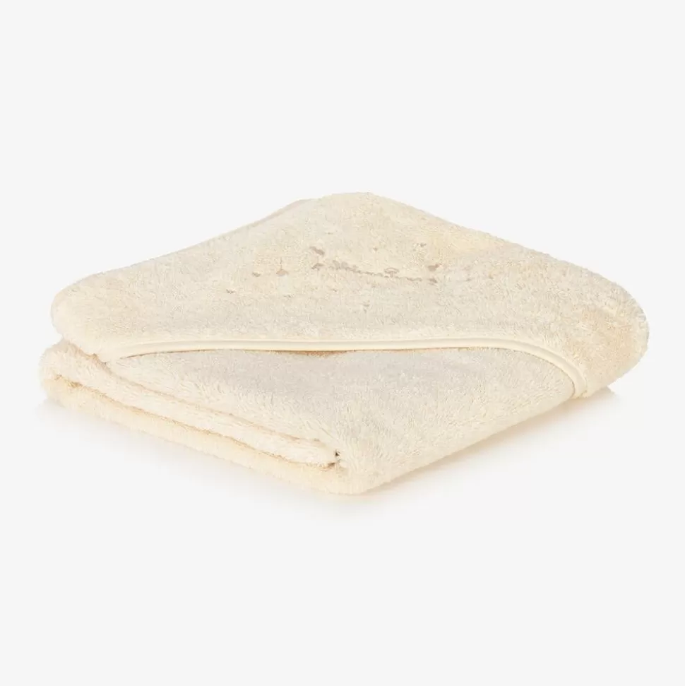 NaturaPura Ivory Organic Cotton Hooded Towel (75cm)^ Towels & Robes