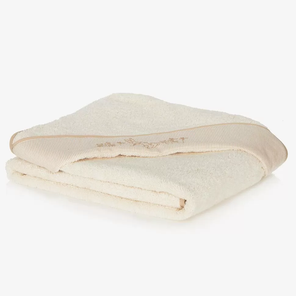 NaturaPura Ivory Organic Cotton Hooded Towel (100cm)^ Towels & Robes