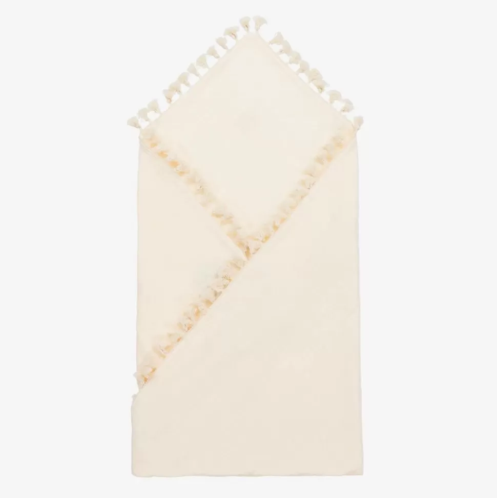 Jamiks Ivory Organic Cotton Swaddle (100cm)^ Gifts | Sleeping Accessories