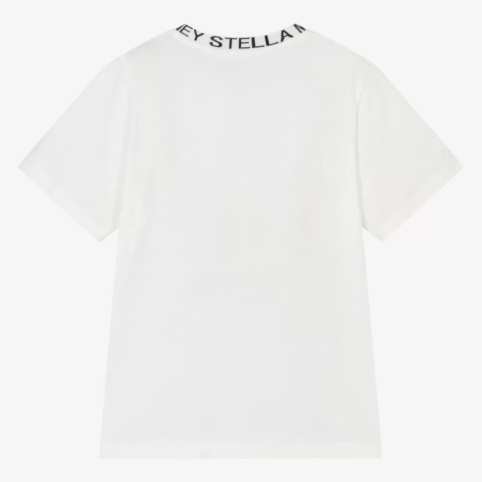 Stella McCartney Kids Ivory Organic Cotton T-Shirt^ Tops