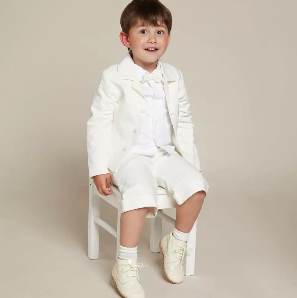 Childrens Classics Ivory Patent Leather Boots^BOY Brogues | Brogues