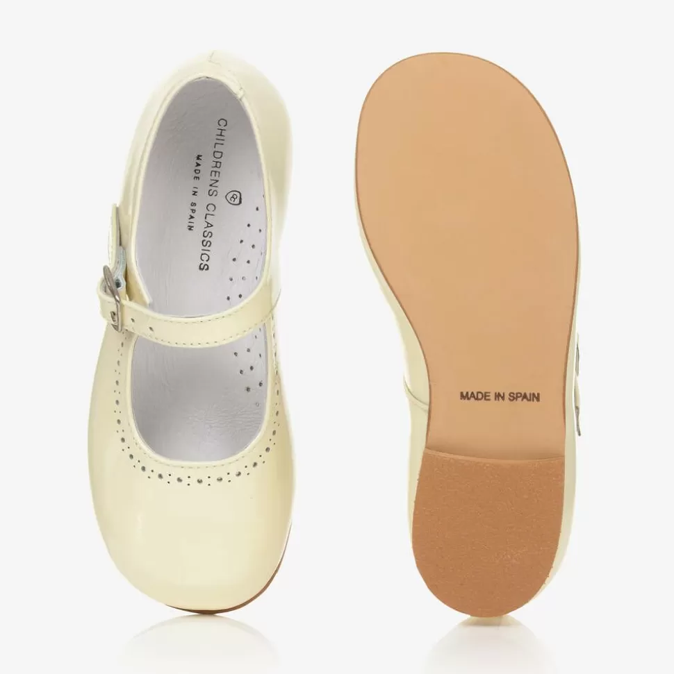 Childrens Classics Ivory Patent Leather Shoes^ Bar Shoes | Bar Shoes
