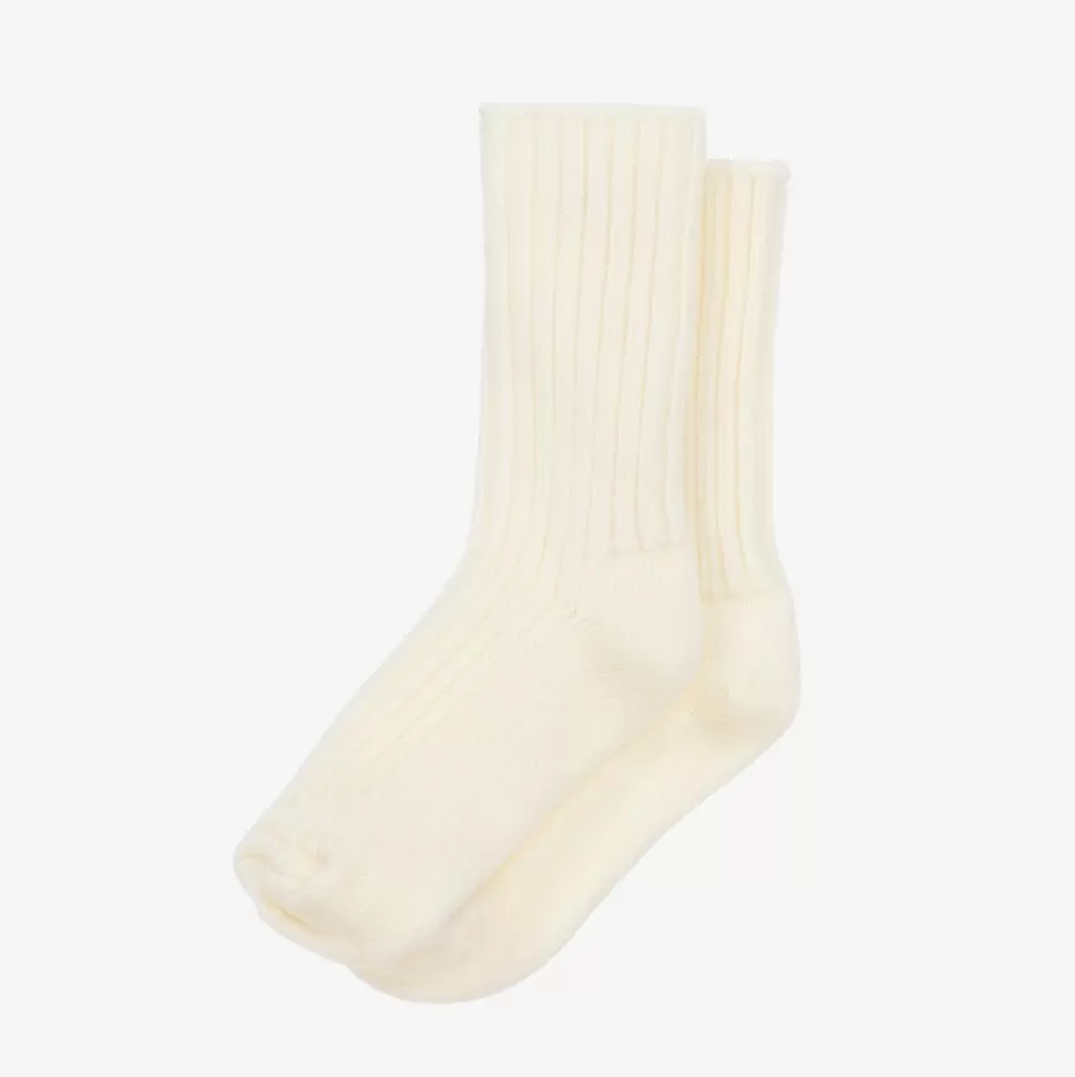 Joha Ivory Ribbed Thermal Wool Socks^BOY Socks | Socks