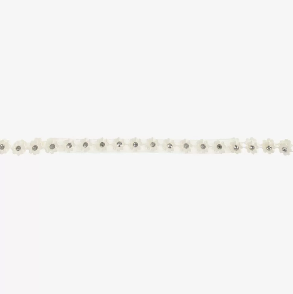 Cute Cute Ivory Satin Flower Headband^ Hair Accessories