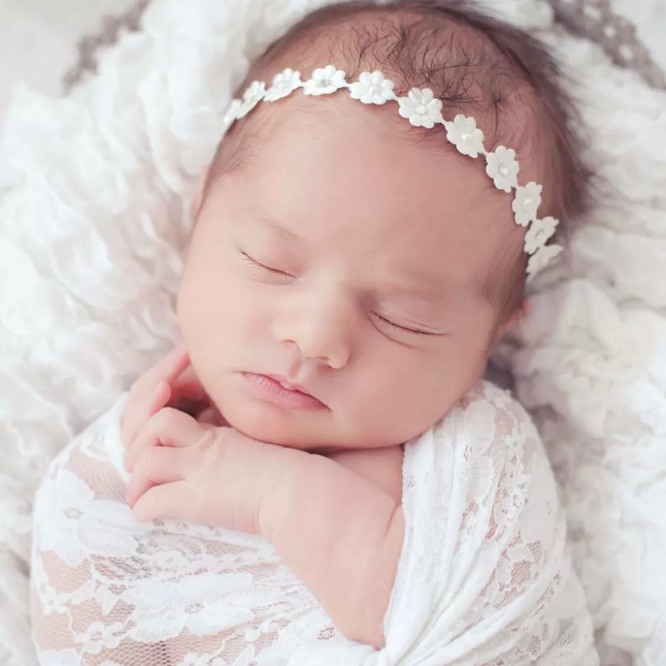 Cute Cute Ivory Satin Flower Headband^ Hair Accessories