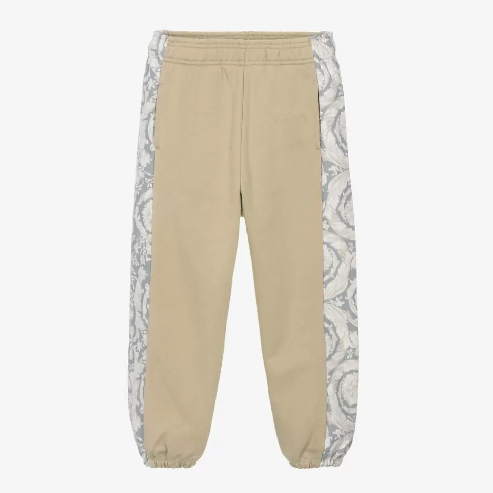 Versace Junior Boys Beige Cotton Barocco Joggers^BOY Trousers