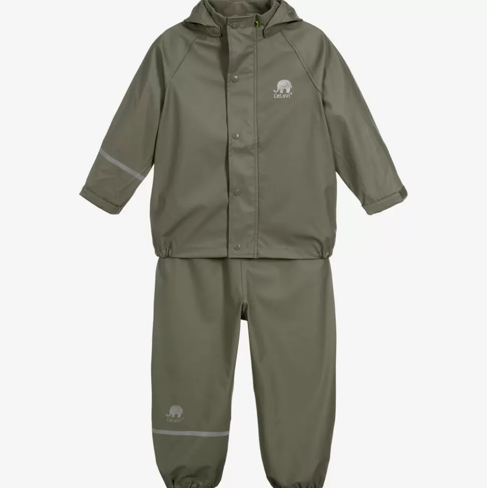 CeLaVi Khaki Green 2 Piece Rainsuit^BOY Coats & Jackets | Coats & Jackets