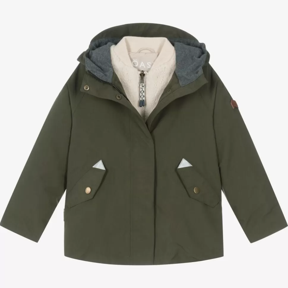 Töastie Khaki Green 2-in-1 Waterproof Raincoat^BOY Coats & Jackets | Coats & Jackets