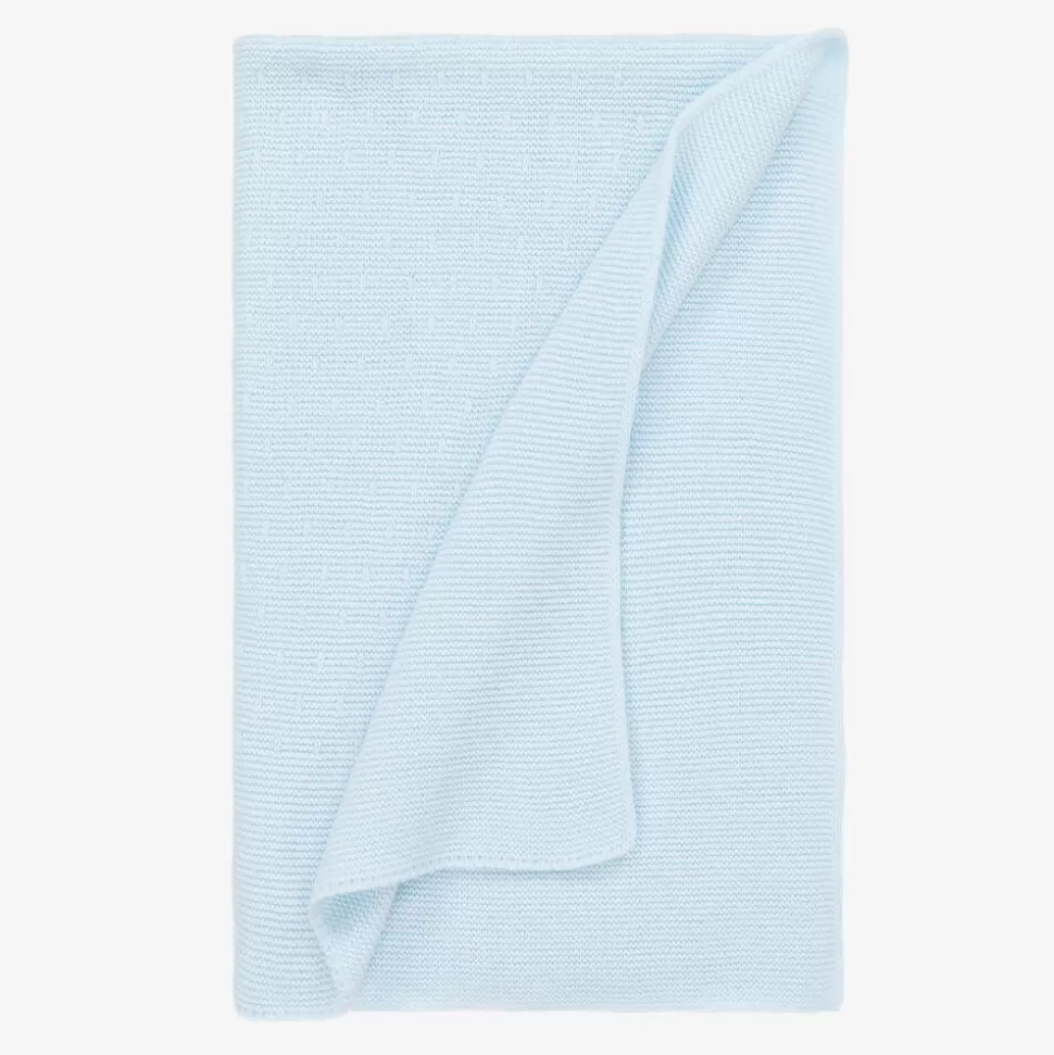 Mebi Light Blue Knitted Baby Blanket (87cm)^ Gifts