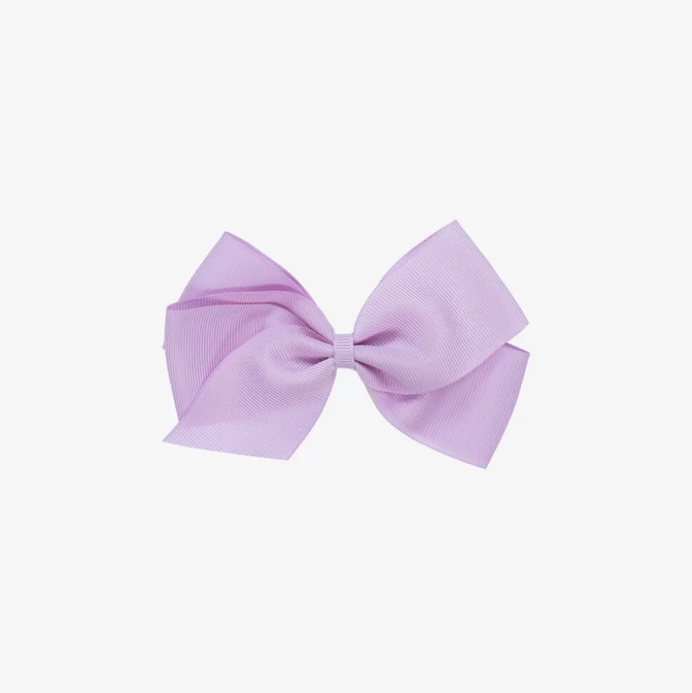 Peach Ribbons Lilac Bow Hair Clip (12cm)^ Hair Accessories