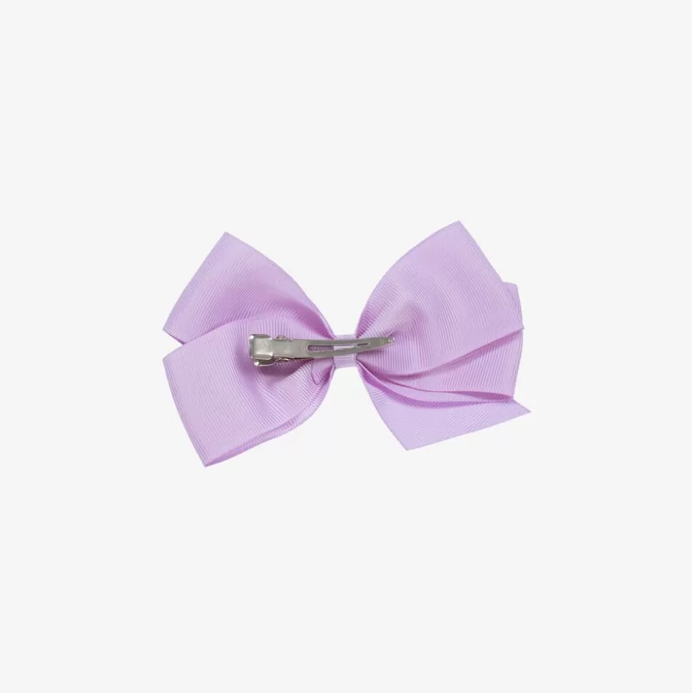 Peach Ribbons Lilac Bow Hair Clip (12cm)^ Hair Accessories