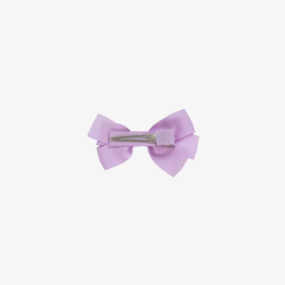 Peach Ribbons Lilac Purple Bow Hair Clip (7cm)^ Hair Accessories