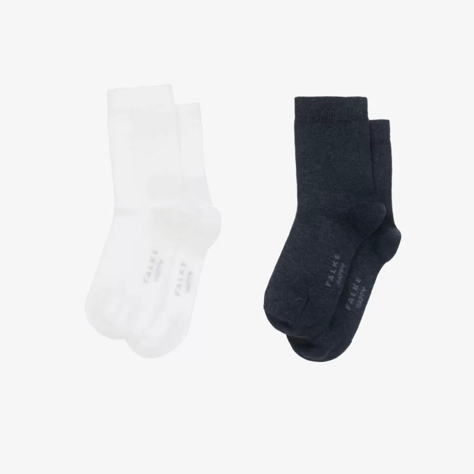 Falke Navy Blue & White Cotton Socks (2 Pack)^BOY Socks | Socks