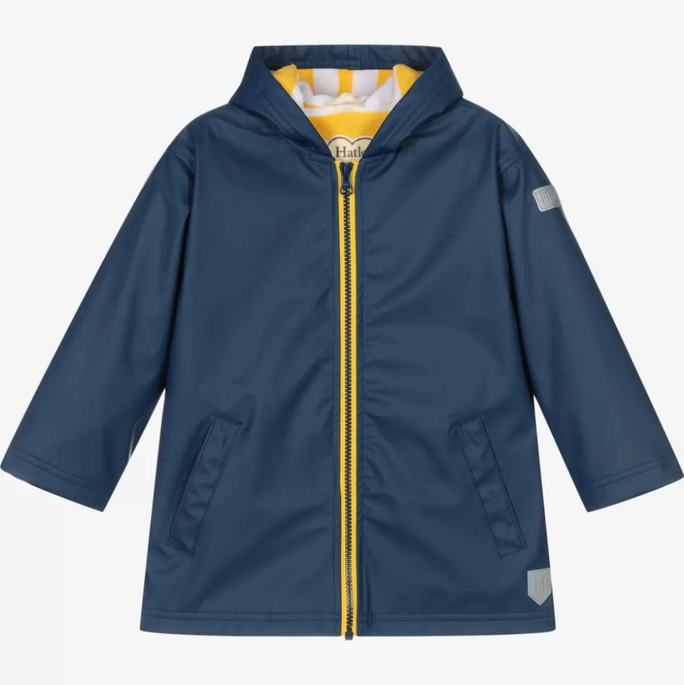 Hatley Navy Blue & Yellow Raincoat^BOY Coats & Jackets | Coats & Jackets