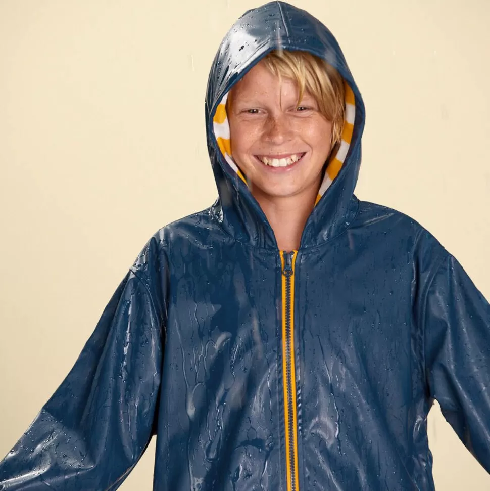 Hatley Navy Blue & Yellow Raincoat^BOY Coats & Jackets | Coats & Jackets