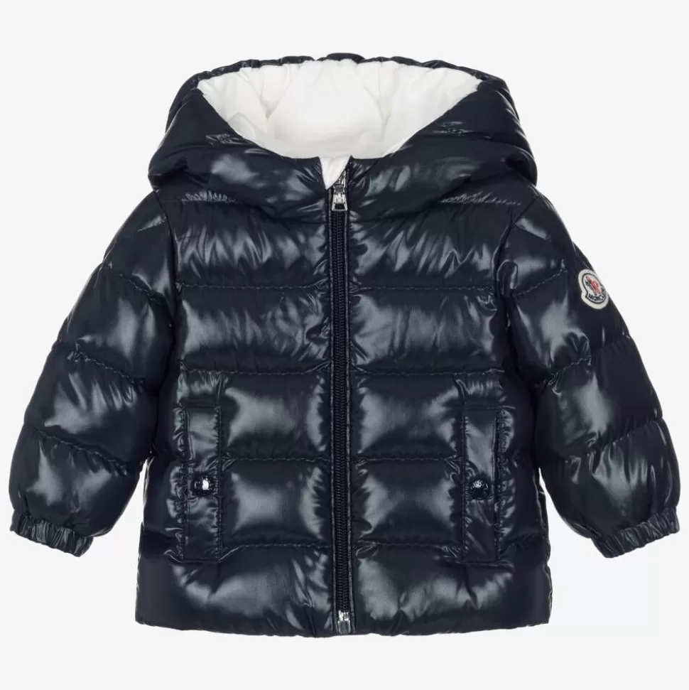Moncler Enfant Navy Blue Anand Down Padded Puffer Coat^BOY Coats & Jackets | Coats & Jackets