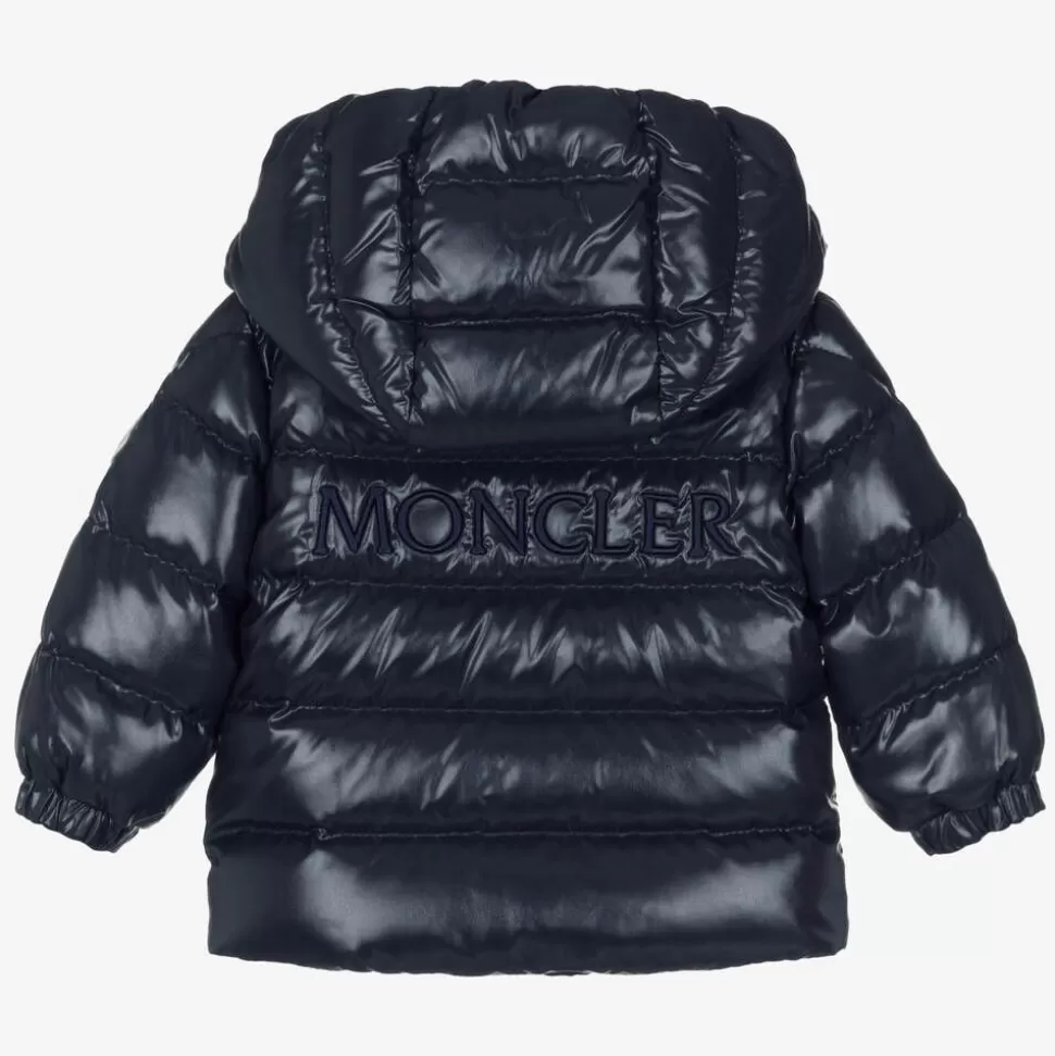 Moncler Enfant Navy Blue Anand Down Padded Puffer Coat^BOY Coats & Jackets | Coats & Jackets