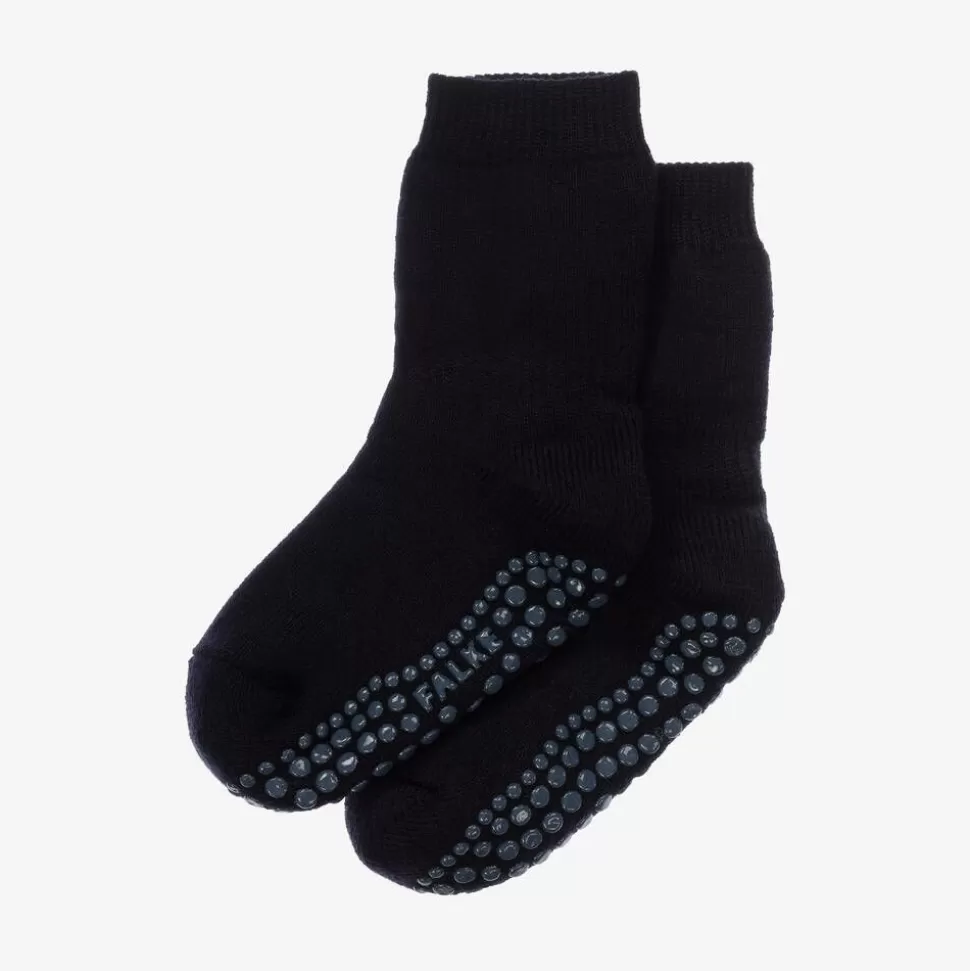 Falke Navy Blue Cotton & Wool Slipper Socks^BOY Socks | Socks