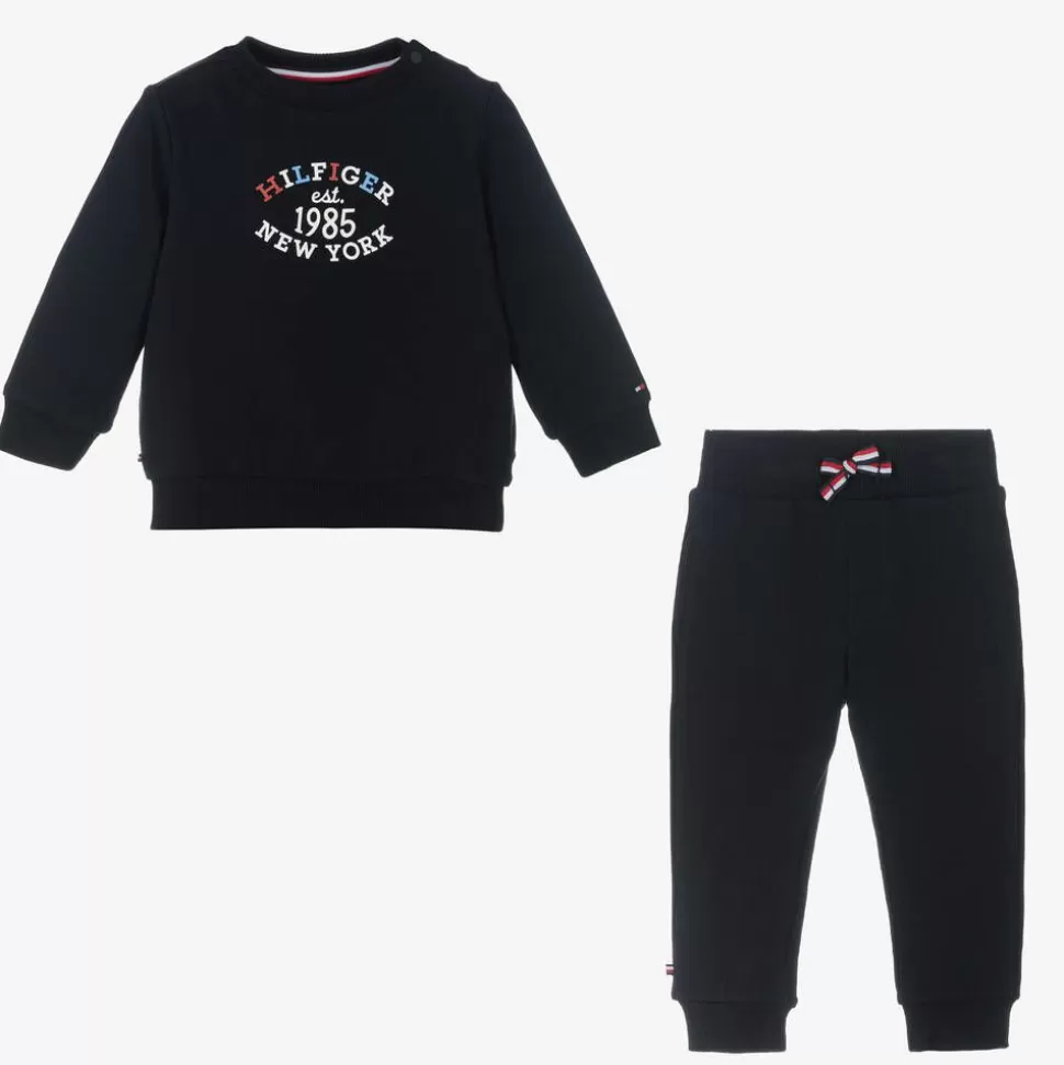 Tommy Hilfiger Navy Blue Cotton Baby Tracksuit^ Tracksuits