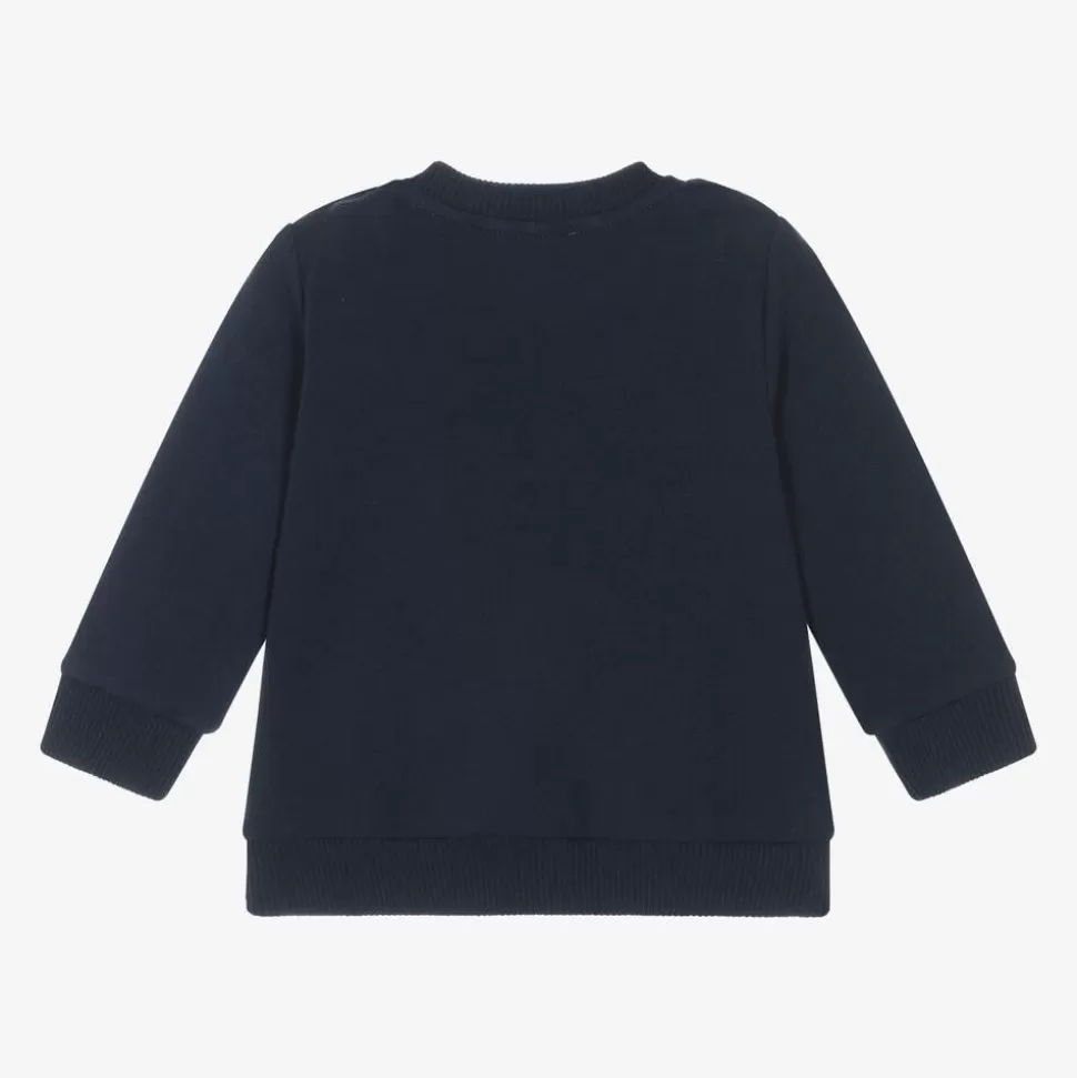 Moschino Baby Navy Blue Cotton Teddy Bear Sweatshirt^ Tops