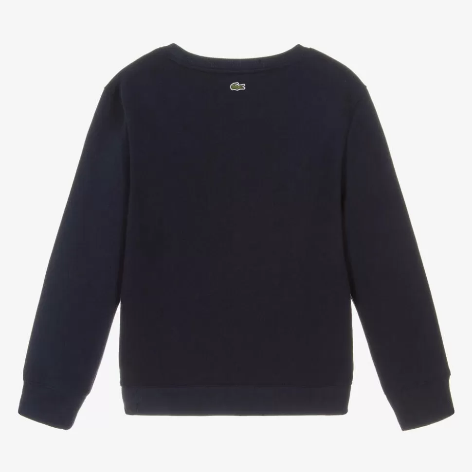 Lacoste Navy Blue Cotton Varsity Sweatshirt^BOY Tops
