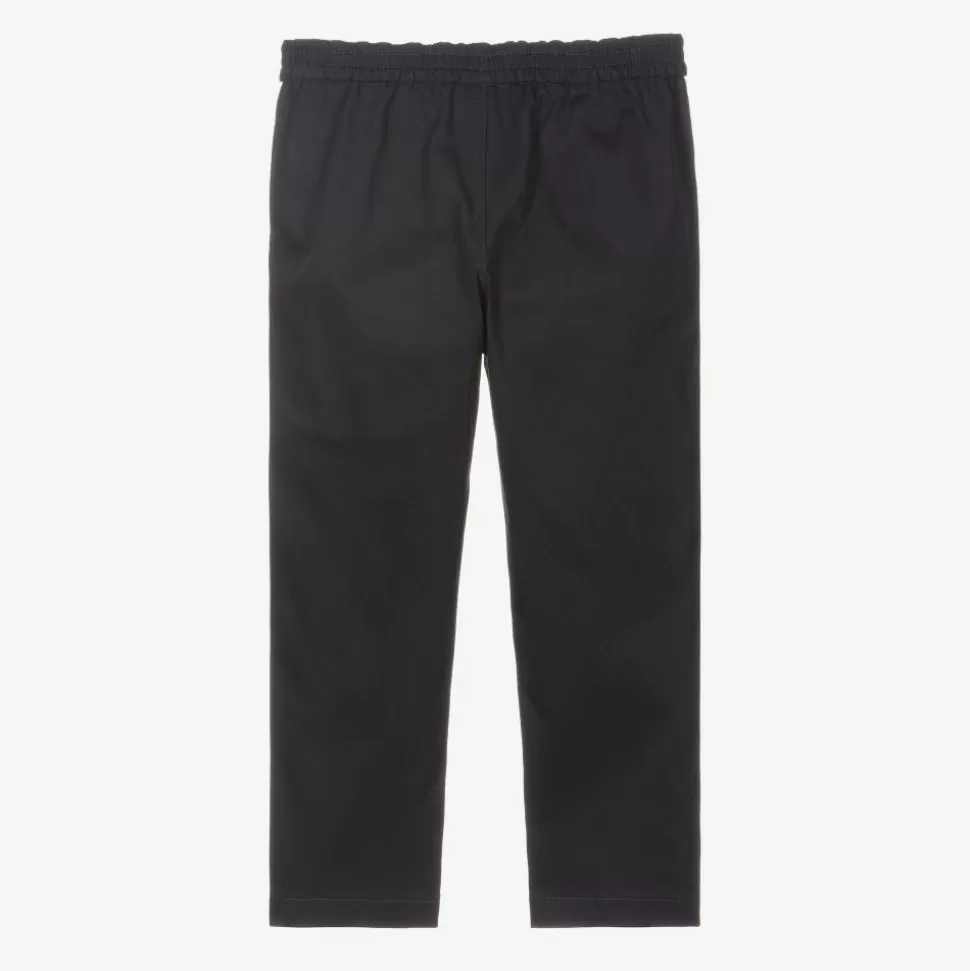 Gucci Navy Blue Gabardine Trousers^BOY Trousers