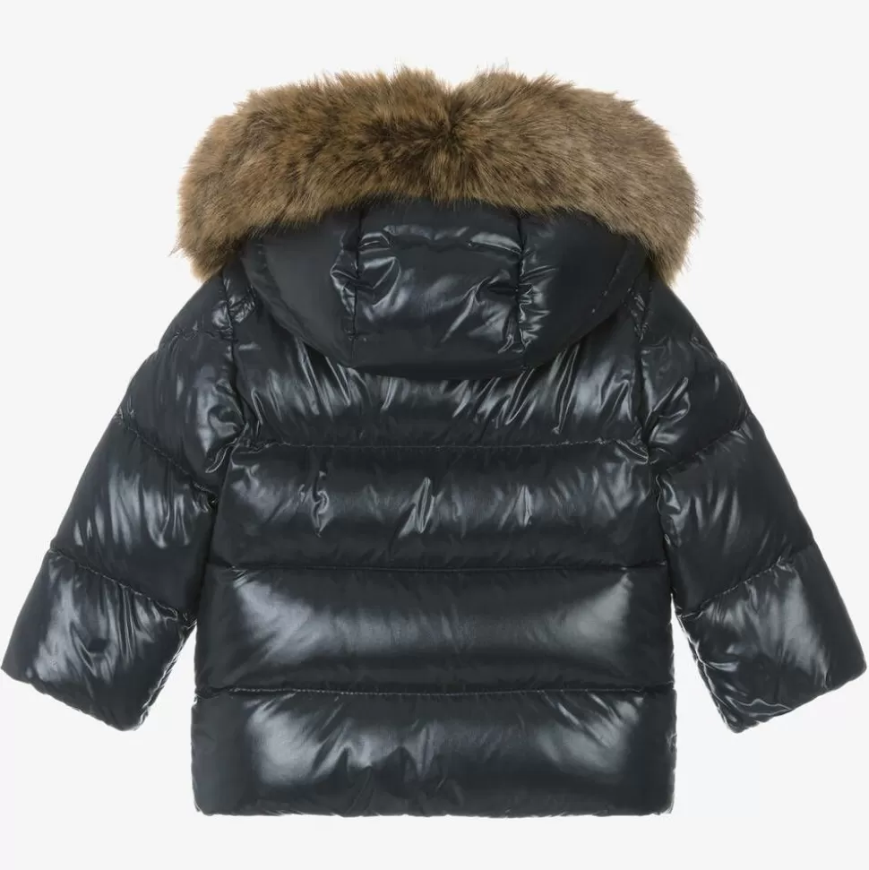 Moncler Enfant Navy Blue K2F Down Padded Jacket^ Coats & Jackets