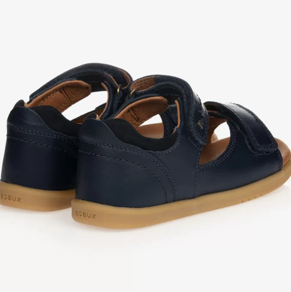 Bobux IWalk Navy Blue Leather Sandals^BOY Sandals | Sandals