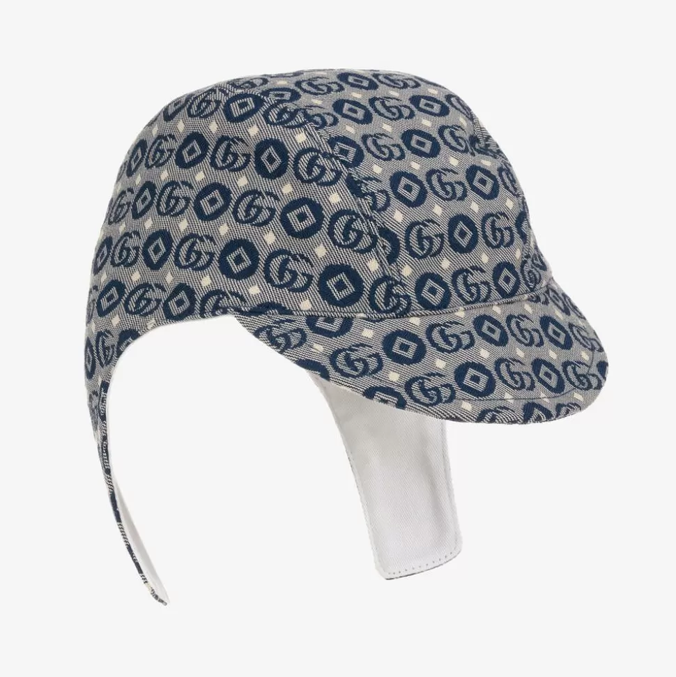 Gucci Navy Blue Logo Baby Hat^ Hats