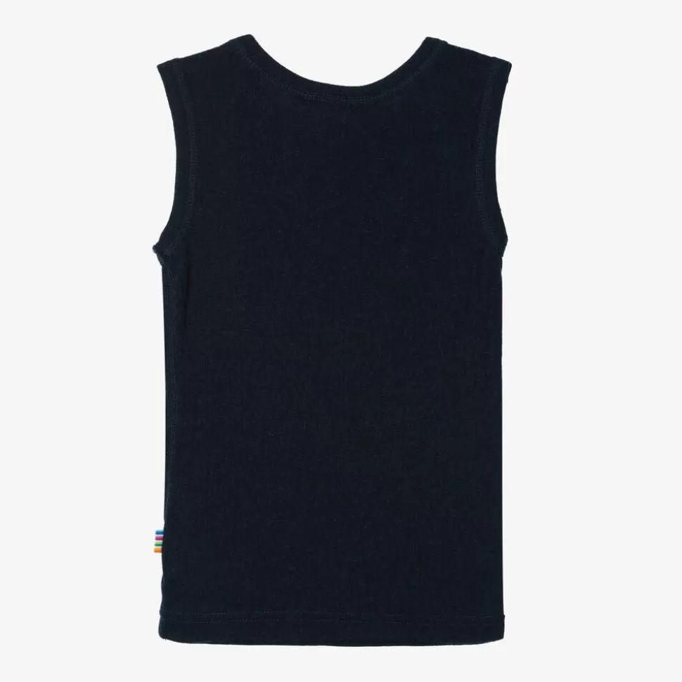 Joha Navy Blue Merino Wool Vest^BOY Underwear