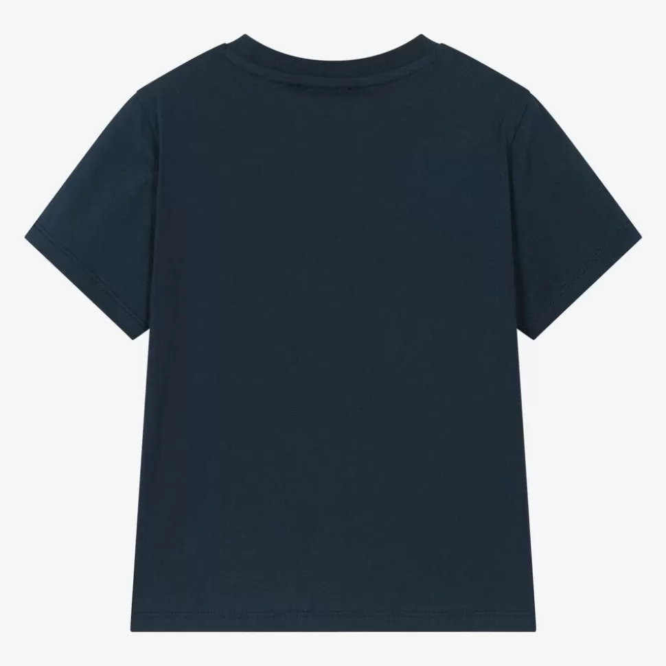 KENZO KIDS Navy Blue Organic Cotton T-Shirt^BOY Tops