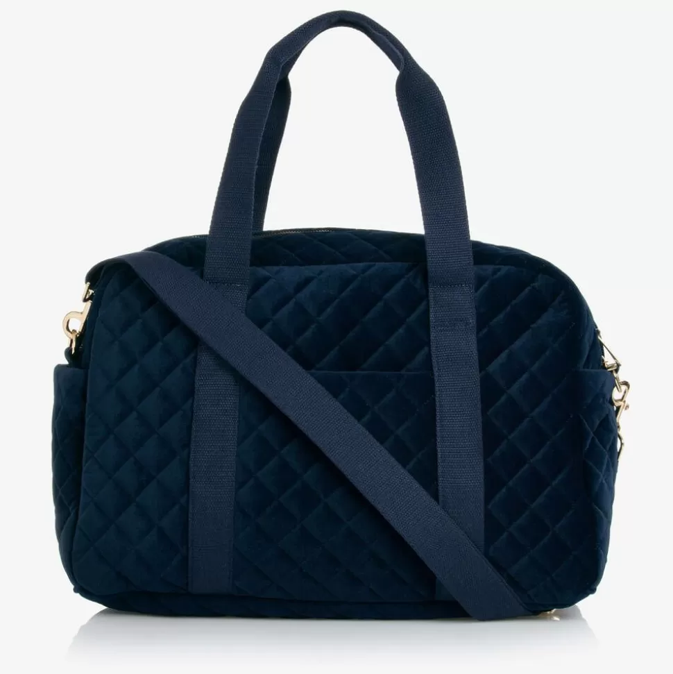 Milledeux Navy Blue Velvet Changing Bag (45cm)^BOY Bags | Gifts