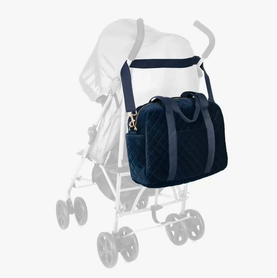 Milledeux Navy Blue Velvet Changing Bag (45cm)^BOY Bags | Gifts
